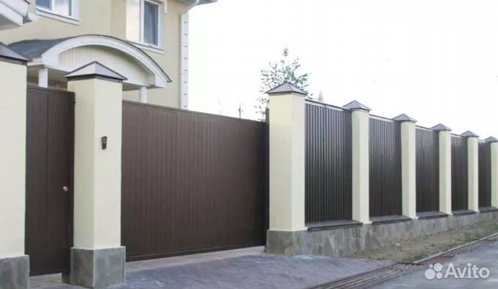 Забор металлический,ворота, калитки быстро