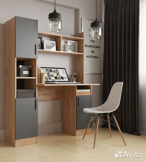 Стол компьютерный пкс-6 крафт / антрацит