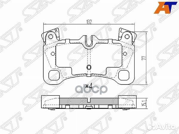 Колодки тормозные зад VW touareg 02/audi Q7 06