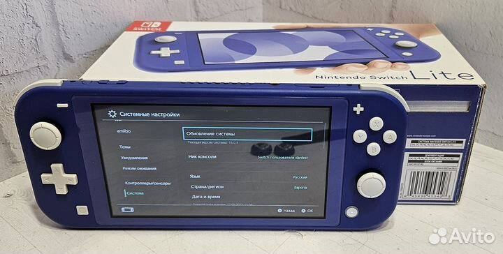 Nintendo Switch Lite 32 Гб Синяя + 64 Гб + сумка