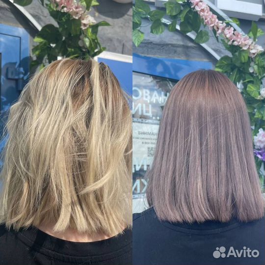 Окрашивание волос в один тон