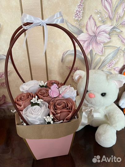 Букет из атласных лент