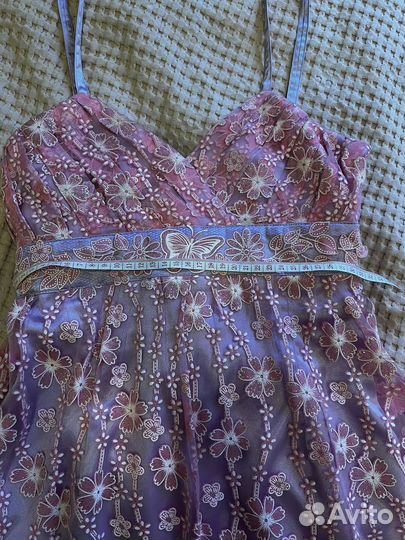 Платье нарядное xs розовое