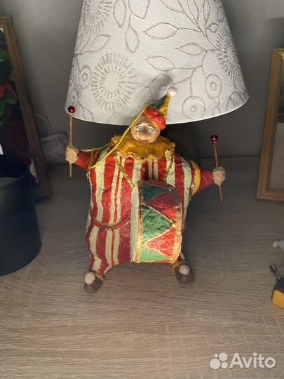 Ватные елочные игрушки Клоун Цирк ручная работа