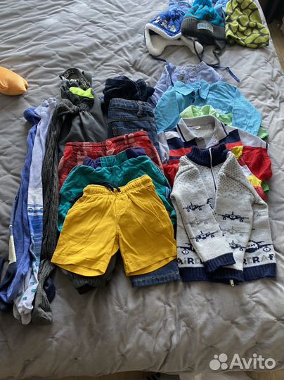 Пакеты с вещами на мальчика с года до 2,5 лет