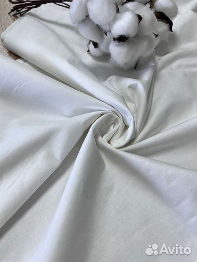 Поплин белый отрез