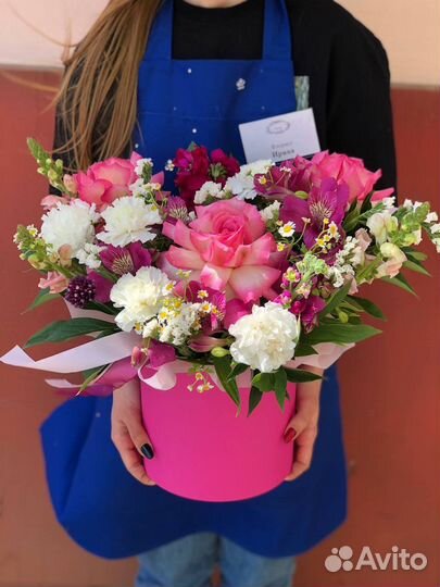 Коробка с цветами с доставкой