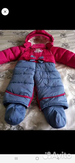 Зимний комбинезон для девочки 74-80 см