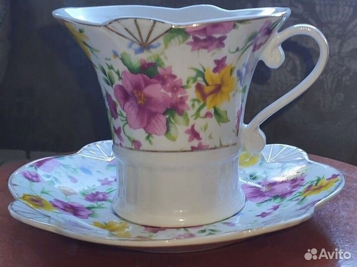 Чайная пара фарфоровая