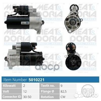 Стартер 12V 2KW VW LT 28-46 II 2.5 TDI 5010221