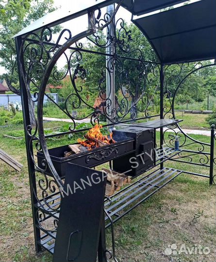 Мангал с крышей