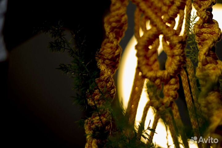 Подвесное кашпо макраме