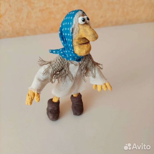 Авторская работа Баба Яга игрушка 11см