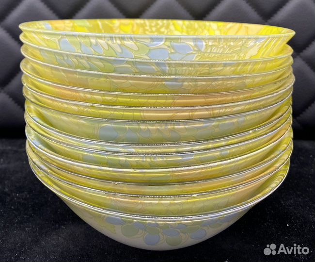 Набор стеклянных салатников 14 см, 12 штук