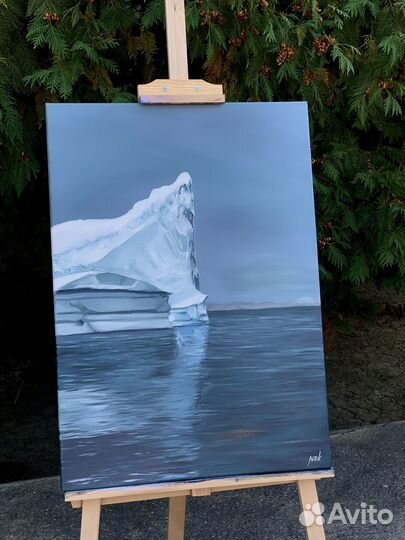 Картина маслом айсберг