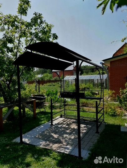 Мангал с крышкой барбекю