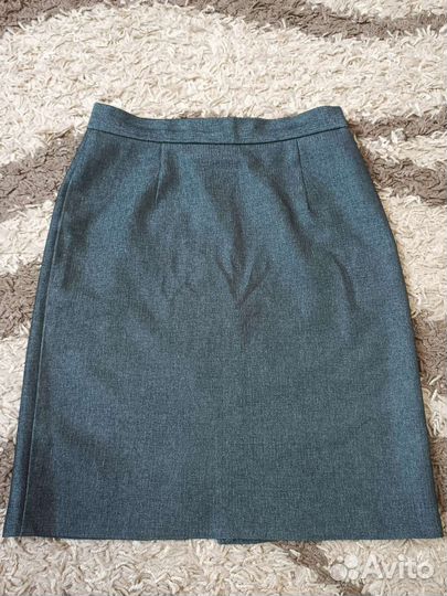 Юбка школьная серая