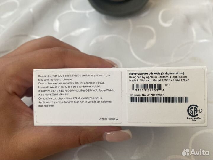 Беспроводные наушники apple airpods 3