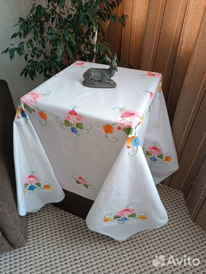 Вышитые скатерти Много Винтаж