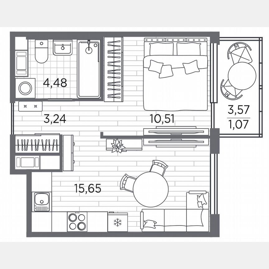 1-к. квартира, 35 м², 5/5 эт.