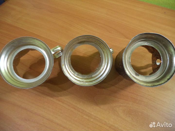 Подстаканники СССР алюминий. 3 штуки