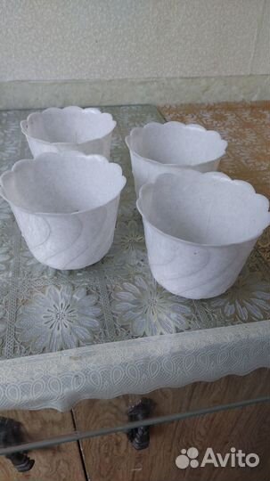 Горшок для цветов, кашпо 4 шт