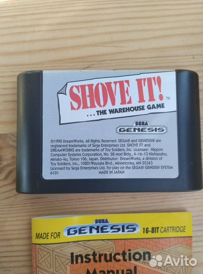 Картридж Sega Genesis. Shove It Оригинал