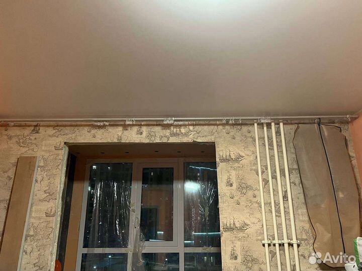 Карниз двойной белый с золотом