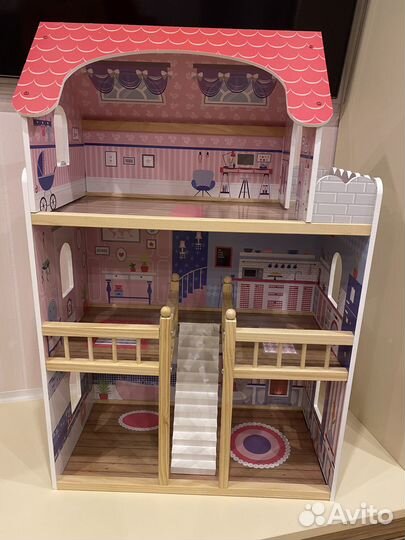 Кукольный домик для барби с мебелью