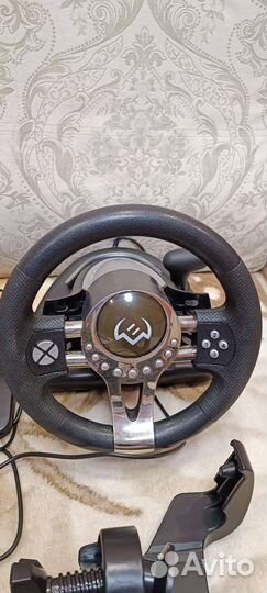 Игровой руль с педалями для пк