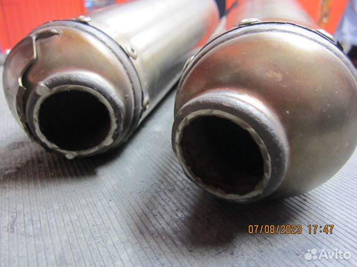 Выхлопные трубы yamaha MT 01 сток