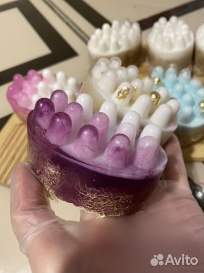 Массажное мыло с люффой