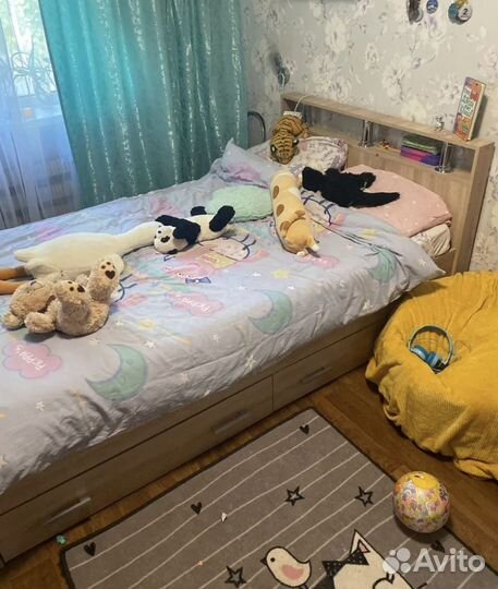 Кровать полутороспальная 120 с ящиками