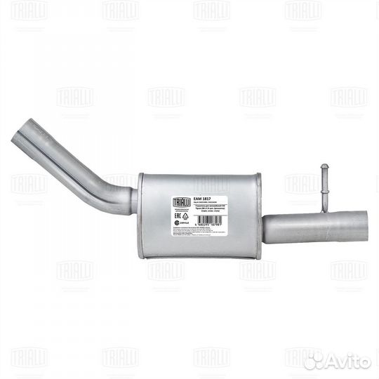 Глушитель VW Tiguan 08- 2.0i доп резонатор алюм ст