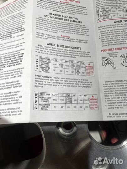 Диски R15 American Racing