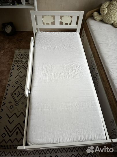 Кровать икеа + матрас+бортик