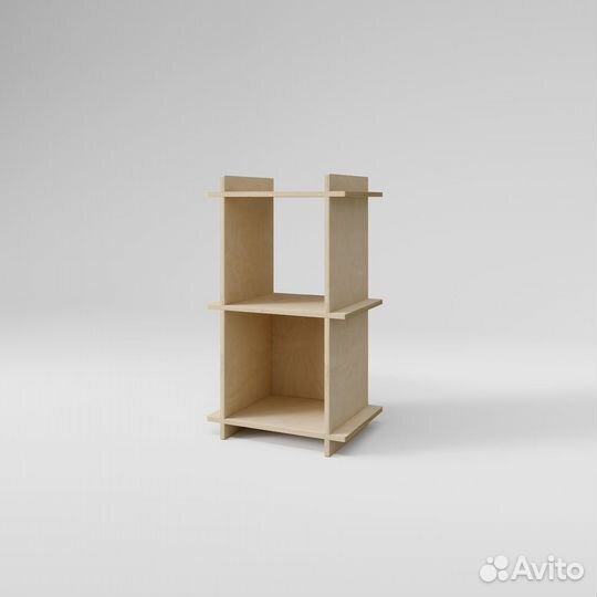 Стеллаж модульный из фанеры в стиле IKEA 2х1