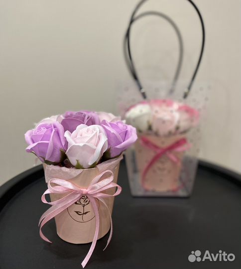 Букет-комплимент цветов из мыла