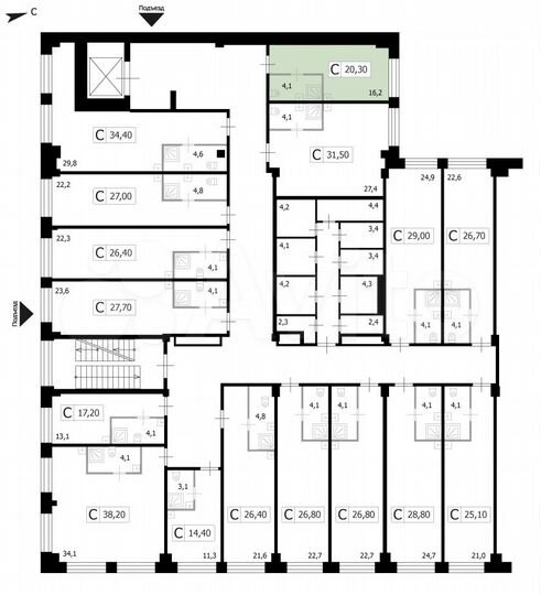 Апартаменты-студия, 20,3 м², 5/8 эт.