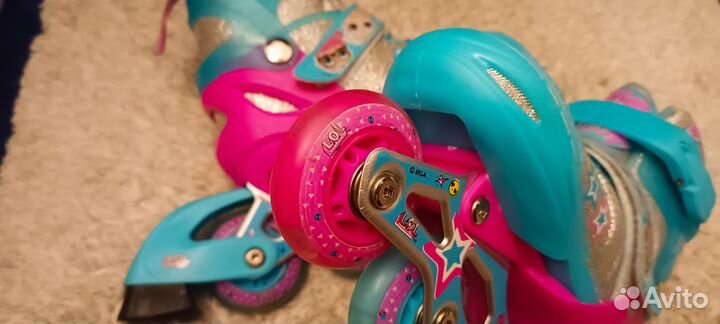 Роликовые коньки детские с защитой