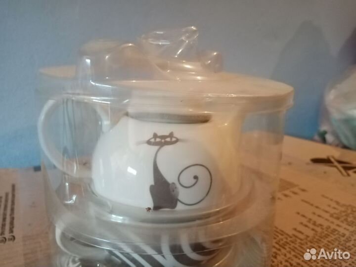 Чайник заварочный с чашкой новый