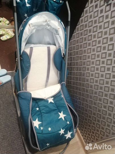 Детские санки коляска