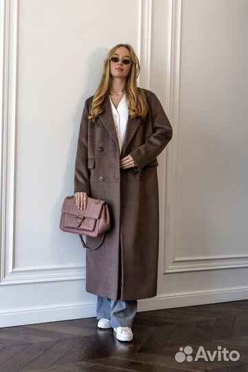 Пальто женское Old money 42 44 46 48 50 мокко