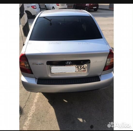 Накладка на задний бампер Hyundai Accent