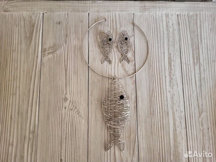 Колье и серьги Рыбы