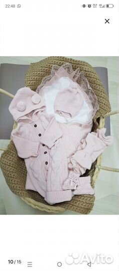 Комплект на выписку для девочки осень