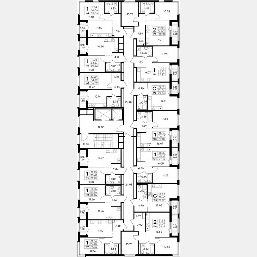 Квартира-студия, 30 м², 14/15 эт.