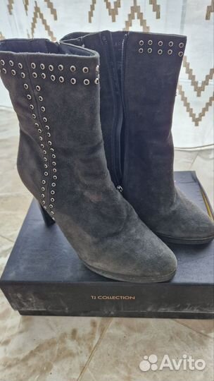 Зимние ботинки женские замша