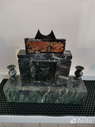 Настольные часы + подсвечник + шкатулка