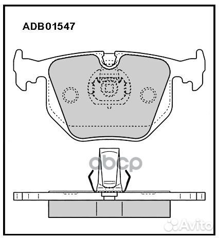 Колодки тормозные дисковые зад ADB01547 ALL